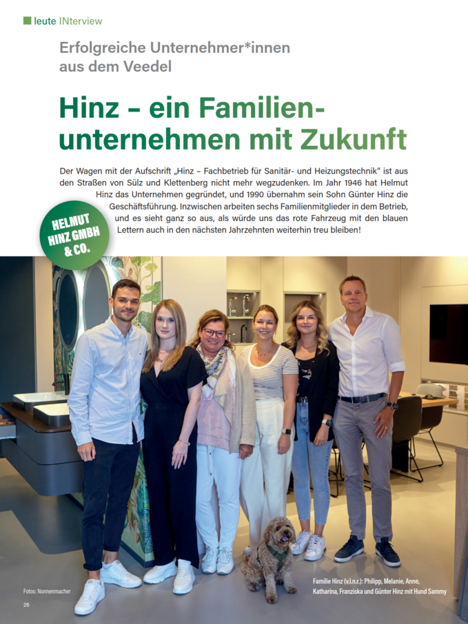 Hinz – ein Familienunternehmen mit Zukunft Hinz – ein Familienunternehmen mit Zukunft