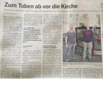 Zum Toben ab vor die Kirche